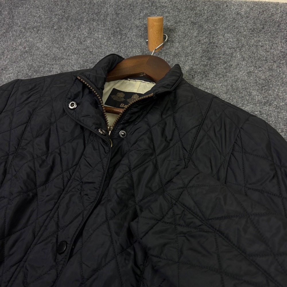 Barbour Flyweight Cavalry Jacket Womens 12 Black Quilted LQU0228BK91 Coat